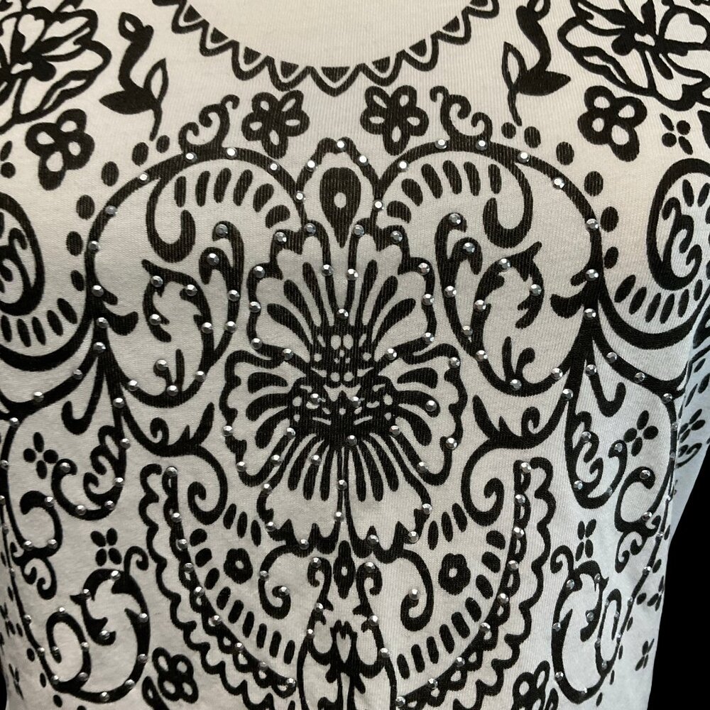 White Rhinestone Embellished Tank Top - Picture 2 of 3